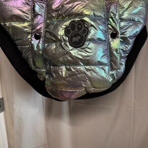 Shimmering Iridescent dog jacket like new ✨ships today✨ size large disinfected